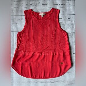 Michael Kors Sleeveless Chiffon Hem Top 
Size L